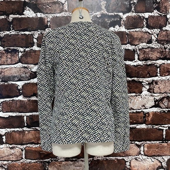 CAbi Jacket Cliffside Moto Zip Printed Blazer Black Pink Style 5099 Size Medium - Picture 6 of 11